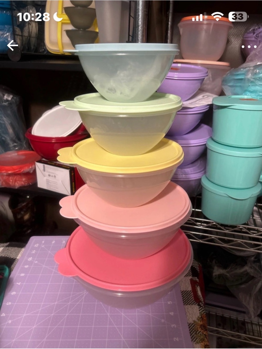 Tupperware Classic Wonderlier 5-Piece Bowl Set,